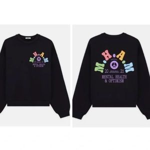 Madhappy Mental Health and Optimism Awareness Month Black Sweatshirt Large